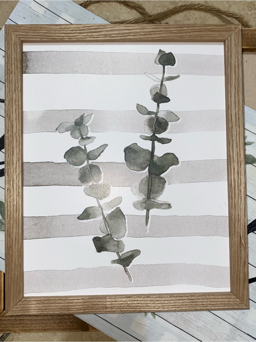 Neutral Green Eucalyptus Wall Art Print by